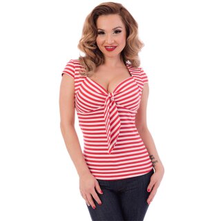 Steady Clothing Top - Striped Sweetheart Rot M