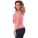 Steady Clothing Top - Striped Sweetheart Red M
