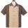 Chemise de Bowling Vintage Steady Clothing - Le Crosshatch Brun XL
