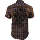 Chemise à carreaux à manches courtes King Kerosin - Flathead Brun XL