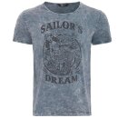 King Kerosin Vintage T-Shirt - Mermaid Grey S