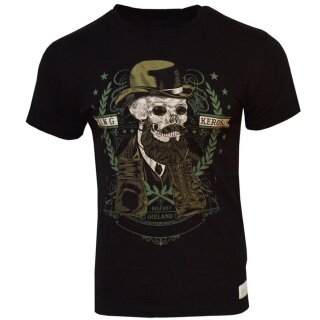 King Kerosin Vintage T-Shirt - Skull Gent Schwarz M