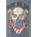 King Kerosin Camicia vintage a maniche lunghe - Ride Or Die Gray