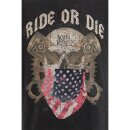 King Kerosin Vintage Longsleeve Shirt - Ride Or Die Black