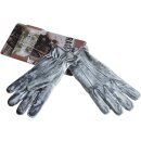 King Kerosin Ladies Leather Biker Gloves - Work Glove Faded Grey