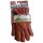 King Kerosin Ladies Leather Biker Gloves - Work Glove Faded Red