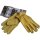 King Kerosin Leather Biker Gloves - Work Glove Golden Yellow M