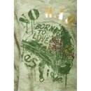 Queen Kerosin Camisa de manga larga - Born To Love Verde oliva