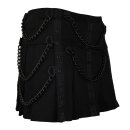 Black Pistol Denim Minirock - Chain Skirt