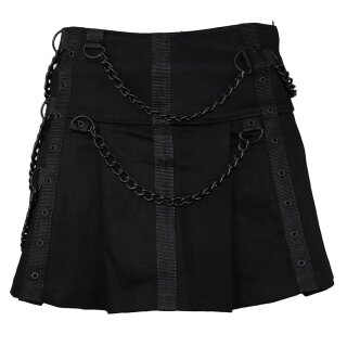 Black Pistol Denim Minirock - Chain Skirt XXL