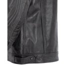 King Kerosin Biker Leather Jacket - Blanko Black