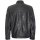 King Kerosin Biker Leather Jacket - Blanko Black XXL