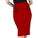 Steady Clothing High-Waist Pencil Skirt - Vivian Wiggle Red