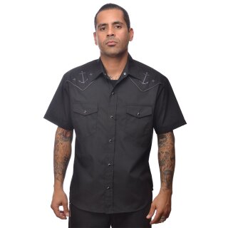 Steady Clothing Camicia Western - Anchored Black