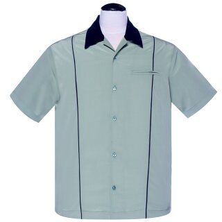 Steady Clothing Vintage Bowling Shirt - The Shuckster Mint Green XXL