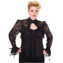 Dancing Days Gothic Bluse - Black Lace M
