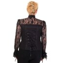 Dancing Days Gothic Bluse - Black Lace M