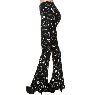 Banned Flared Trousers - Purrrrfect Kitty Flare S