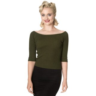 Dancing Days Vintage Sweater - Wickedly Wonderful Olive Green S
