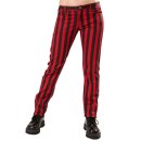 Black Pistol Jeans Trousers - Close Pants Stripe Red 38