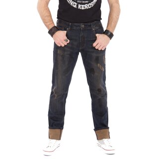 King Kerosin Jeans Trousers - Rust And Dust W33 / L32
