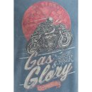 King Kerosin Vintage T-Shirt - Gas & Glory Blau