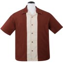 Camisa de bolos vintage de Steady Clothing - Big Daddy Rust Brown