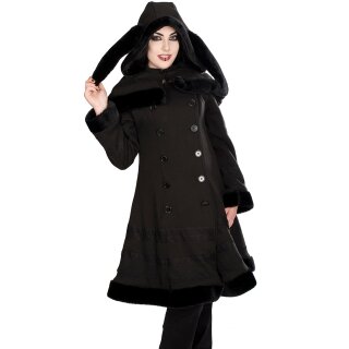 Abrigo negro de Pistola con capa de hombro - Cape Coat