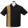 Steady Clothing Vintage Bowling Shirt - V8 Pinstripe Panel Jaune moutarde L