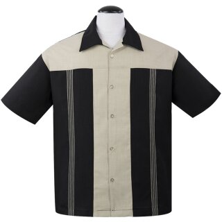 Steady Clothing Vintage Bowling Shirt - The Oswald Schwarz M