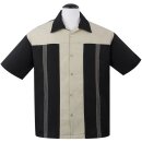 Steady Clothing Vintage Bowling Shirt - The Oswald Black 3XL