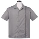 Steady Clothing Vintage Bowling Shirt - The Six String Grey