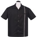 Steady Clothing Vintage Bowling Shirt - The Six String Black