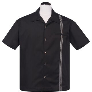 Abbigliamento Steady Vintage Bowling Shirt - The Six String Black S