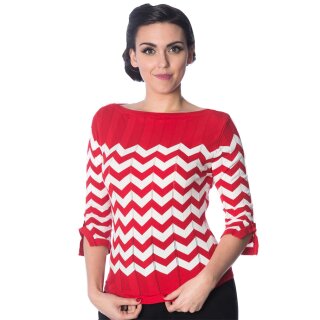 Maglione Dancing Days knitted - Vanilla Top Red