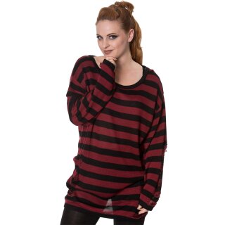 Banned Knit Jumper - Touch Break Top Red S