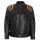 King Kerosin Biker Leather Jacket - Cafe Racer Black L