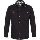 King Kerosin Woodcutter / Denim Kevlar Reversible Jacket - Turning Shirt Navy-Cream S