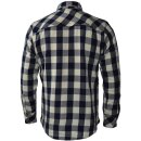 King Kerosin Lumberjack / Denim Kevlar giacca reversibile - Camicia Turning Blue-Cream S