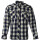 King Kerosin Lumberjack / Denim Kevlar giacca reversibile - Camicia Turning Blue-Cream M