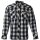 King Kerosin Lumberjack / Denim Kevlar Reversible Jacket - Turning Shirt Blue-Cream L