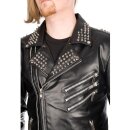 Black Pistol Faux Leather Biker Jacket - Rockers