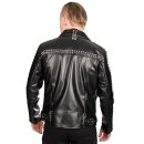 Giacca biker in pelle sintetica Black Pistol - Rockers XL