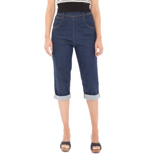 Queen Kerosin Jeans Trousers - Capri Blue Wash