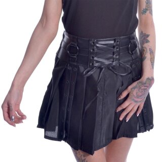 Chemical Black Mini Pleated Skirt - Siiri XL