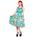 Dancing Days Neckholder Dress - Tropical Blue Floral M