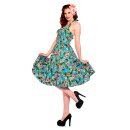 Dancing Days Neckholder Kleid - Blue Floral XL