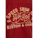 King Kerosin Vintage Worker Hemd - Speed Shop CA Rot
