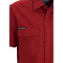 King Kerosin Vintage Worker Shirt - Garage Built Rouge 3XL