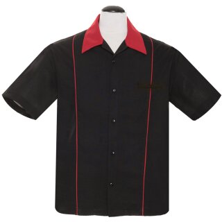 Steady Clothing Camicia da bowling vintage - The Shuckster Black